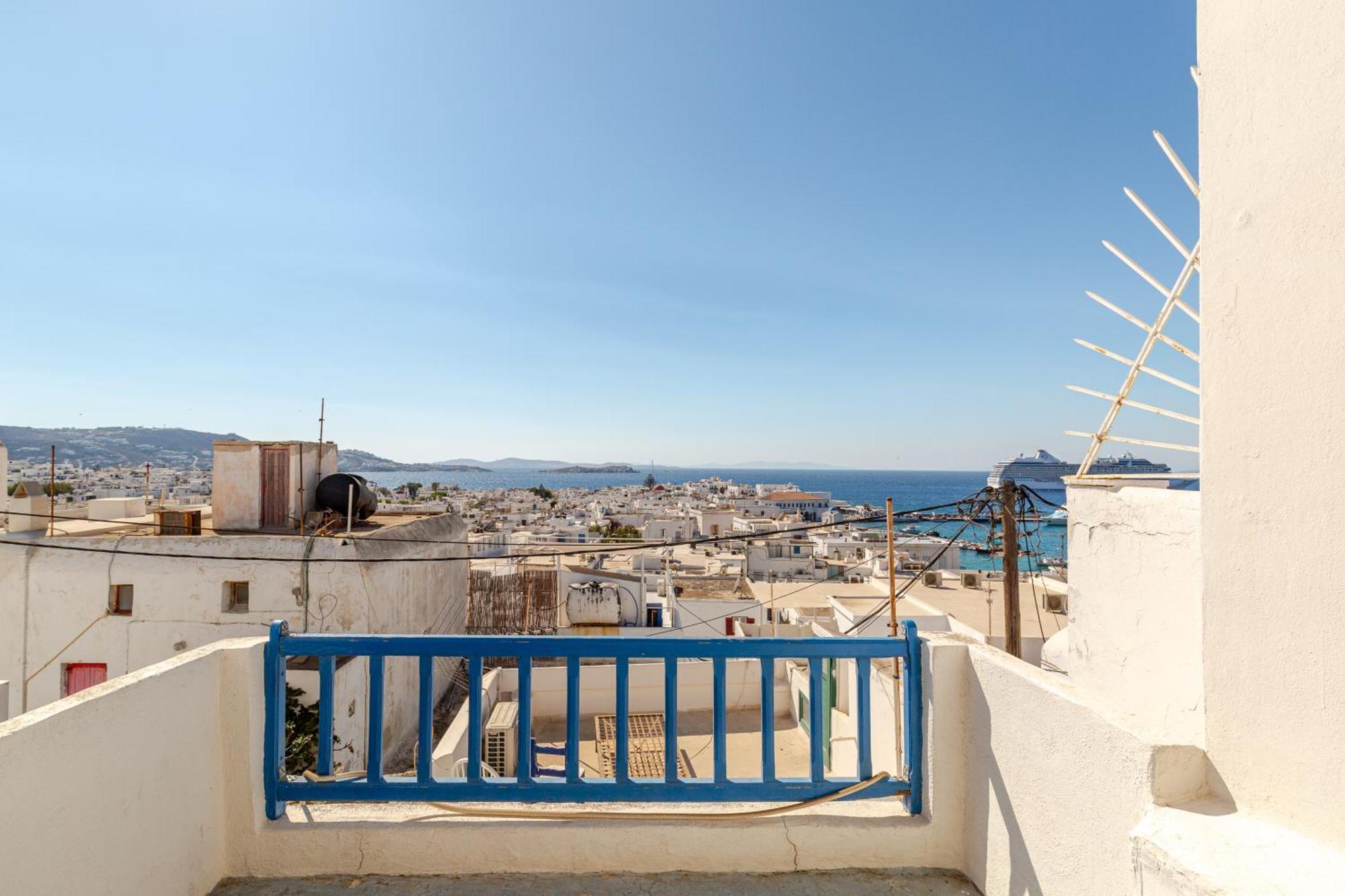 Elenitas Town House With Veranda And Sea View Mykonos Town Экстерьер фото