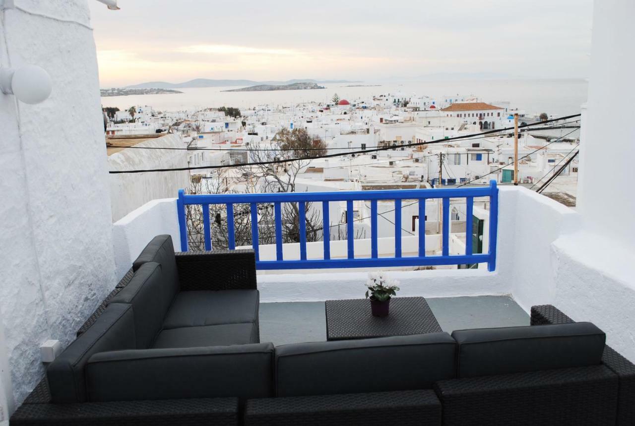 Elenitas Town House With Veranda And Sea View Mykonos Town Экстерьер фото